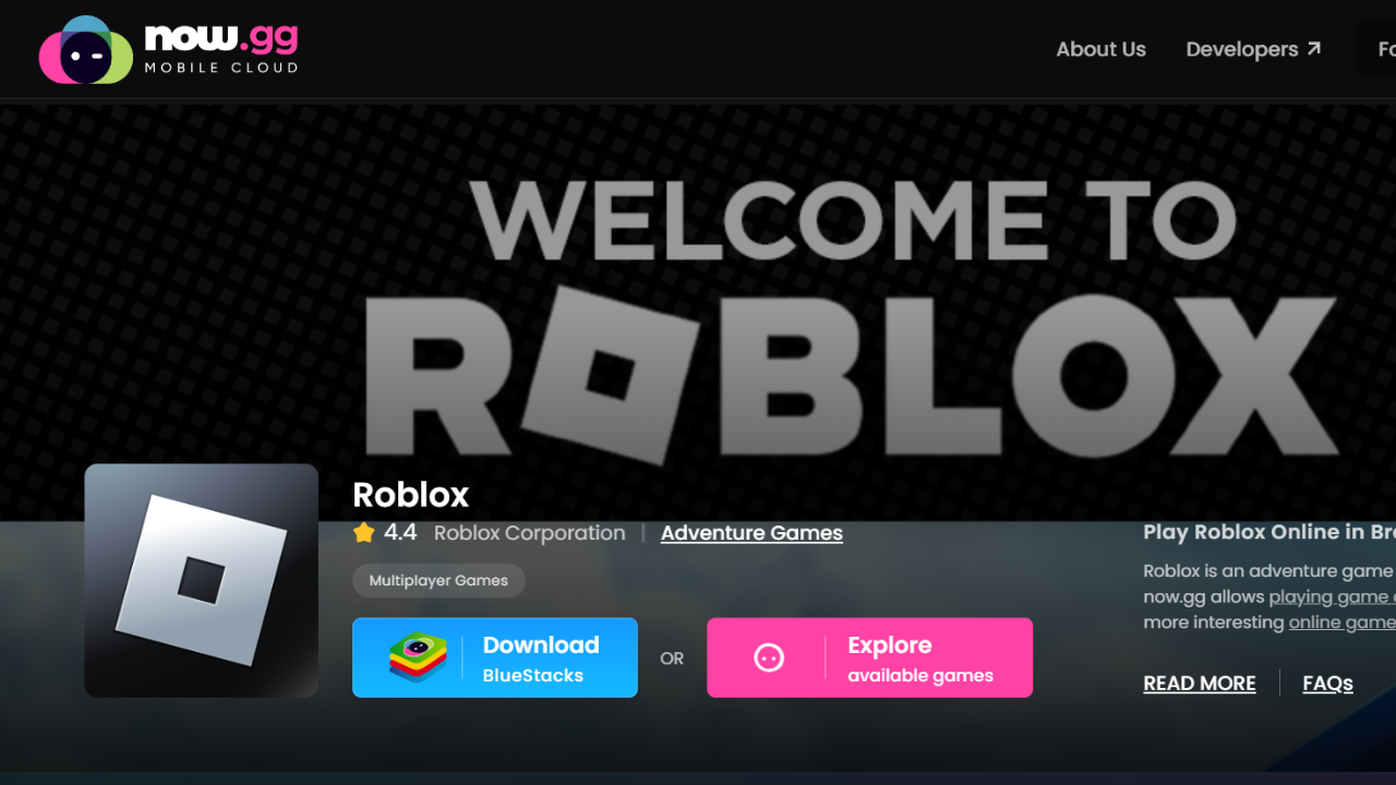 Play Roblox on Now